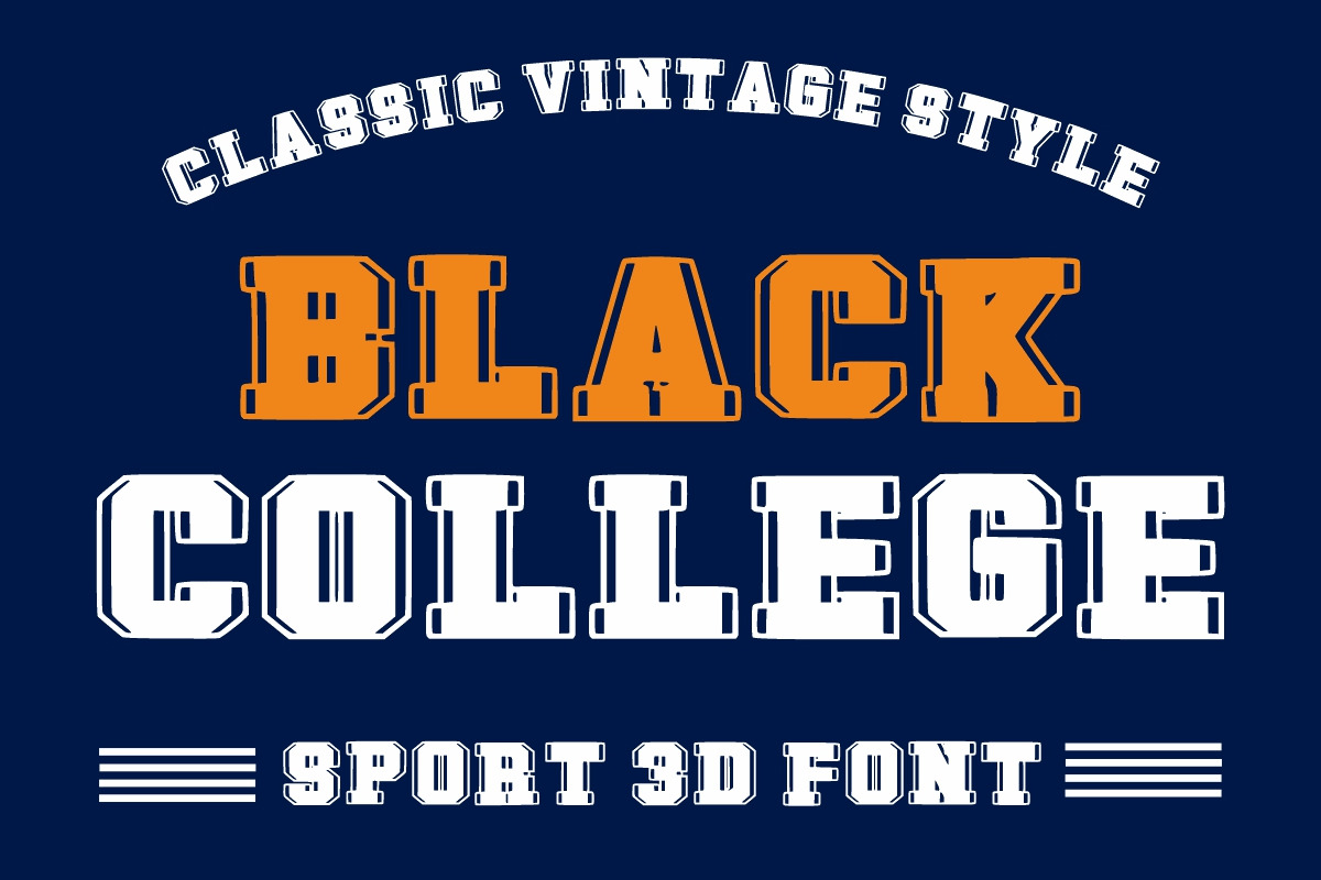 Black College - Vintage Font, a Slab Serif Font by Fourteen Letter (Photo 2 of 8)