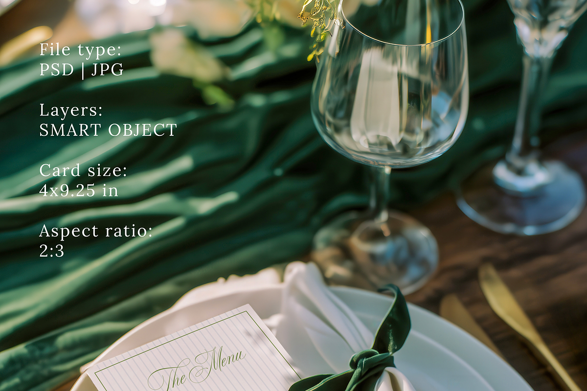 Rustic Wedding 4x9.25 Menu Mockup, a Mockup by Serenefeeling (Photo 3 of 6)