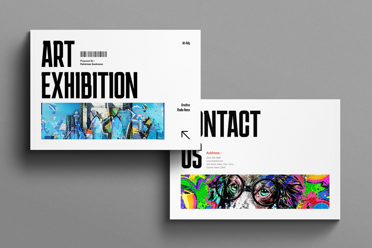 Art Exhibition Template landscape, a Brochure Template by E-Type (Photo 8 of 8)