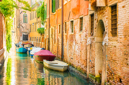 Morning in Venice street with canal, an Architecture Photo by Vapi