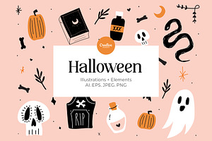 Hand Drawn Halloween Bundle