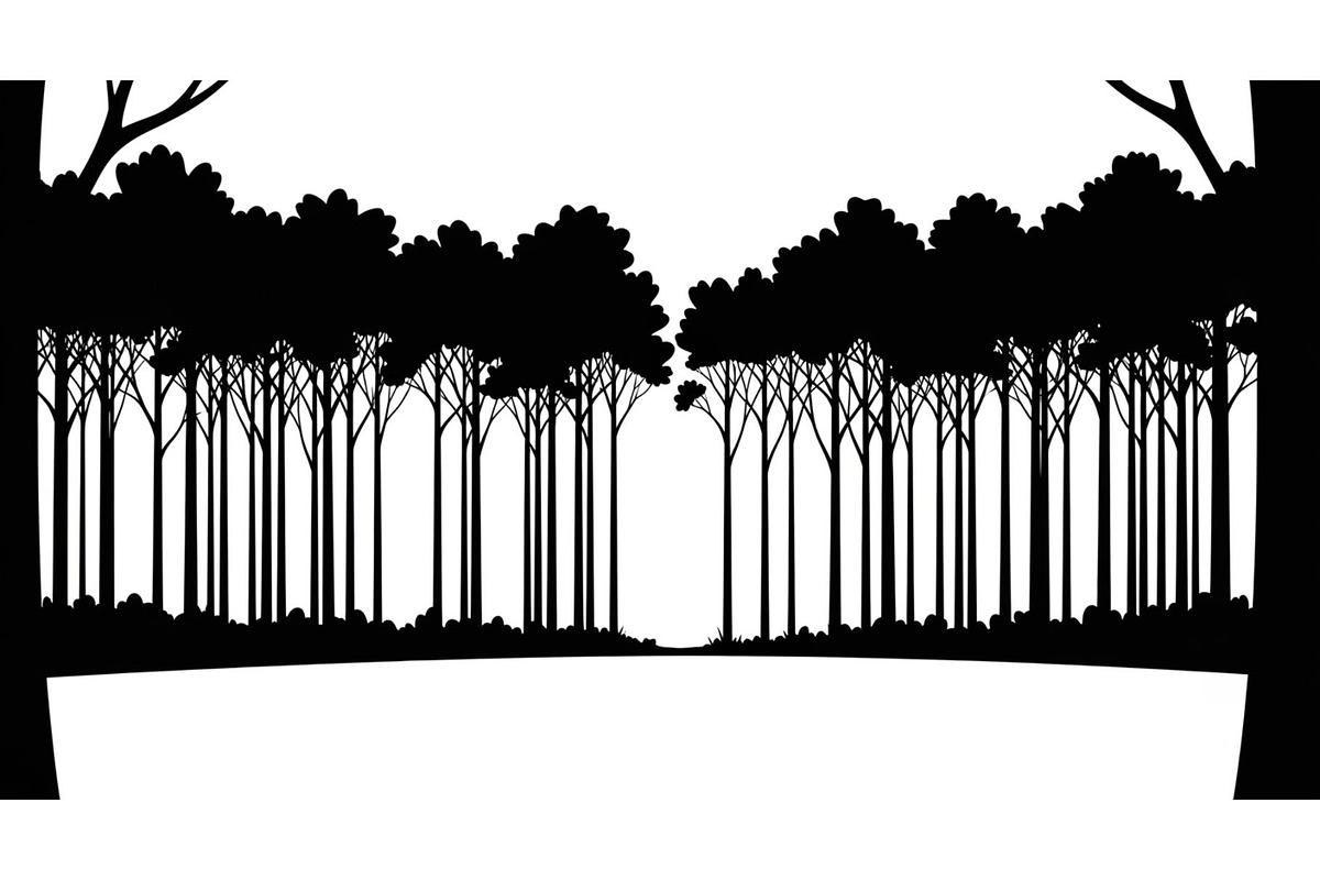Forest Frame Silhouette SVG Bundle, an Illustration by jahid234 (Photo 11 of 51)