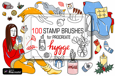 Hygge Procreate stamp brushes