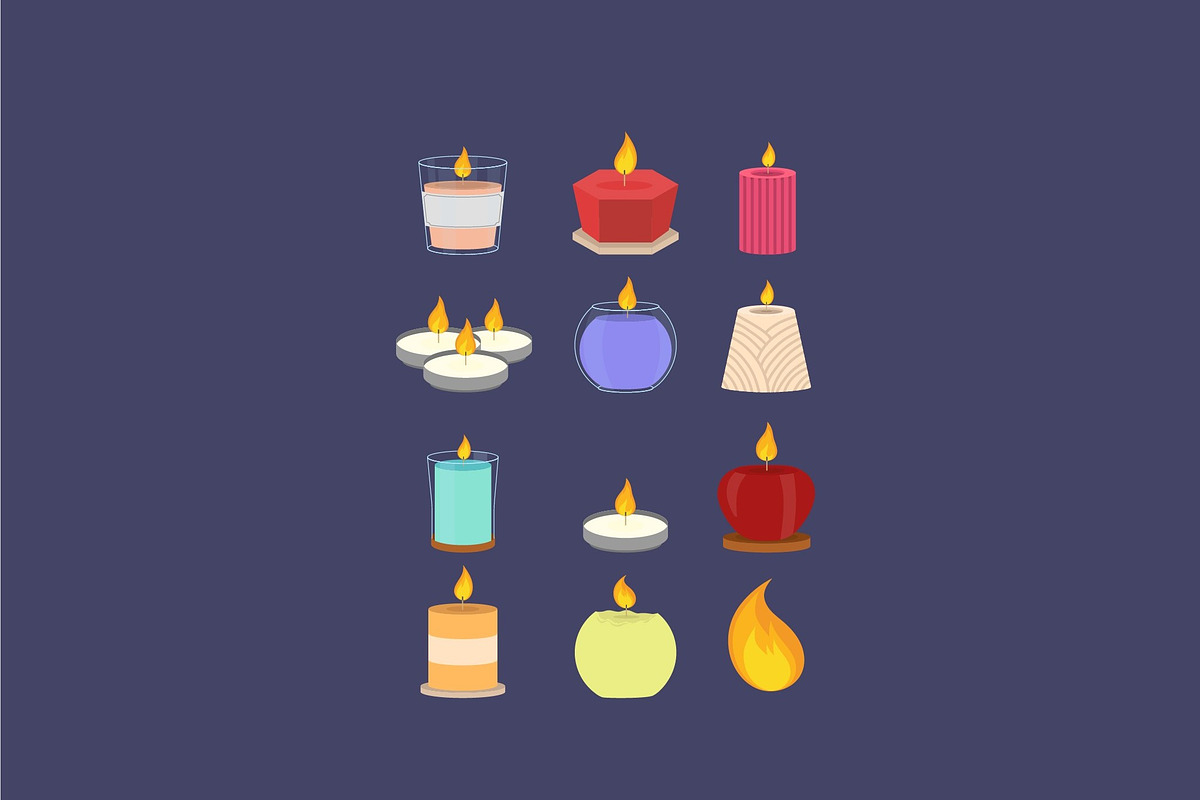 Candles Illustration Set, an Object Illustration by studiogstock (Photo 3 of 3)