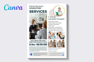 Psychology Flyer Canva Template, a Templates & Theme by iloveTemplate