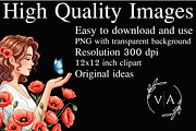 Floral Portraits with Butterflies, an Illustration by Craft Nest (Thumbnail 2 of 9)