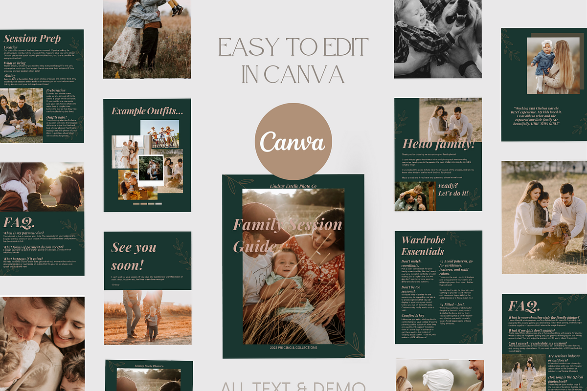 TEAL Family Session Photos Template, a Magazine Template by Signature Edits (Photo 7 of 11)