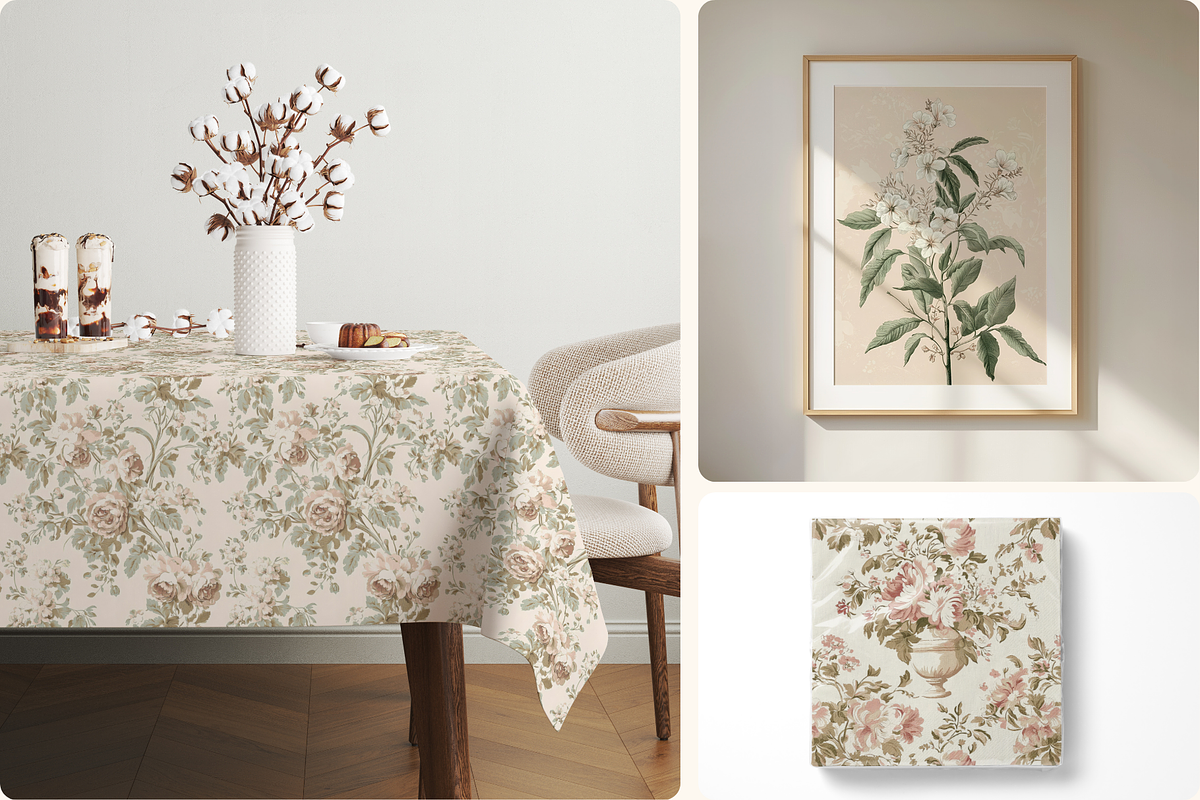 Antique Botanical Patterns & Prints, a Pattern Graphic by Ninterints (Photo 13 of 13)