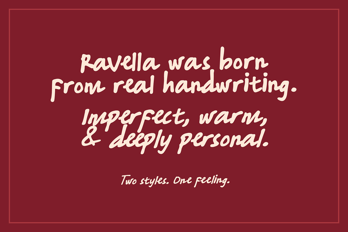 Ravella - Her Handwritten Font, a Font by Uncarving (Photo 4 of 9)