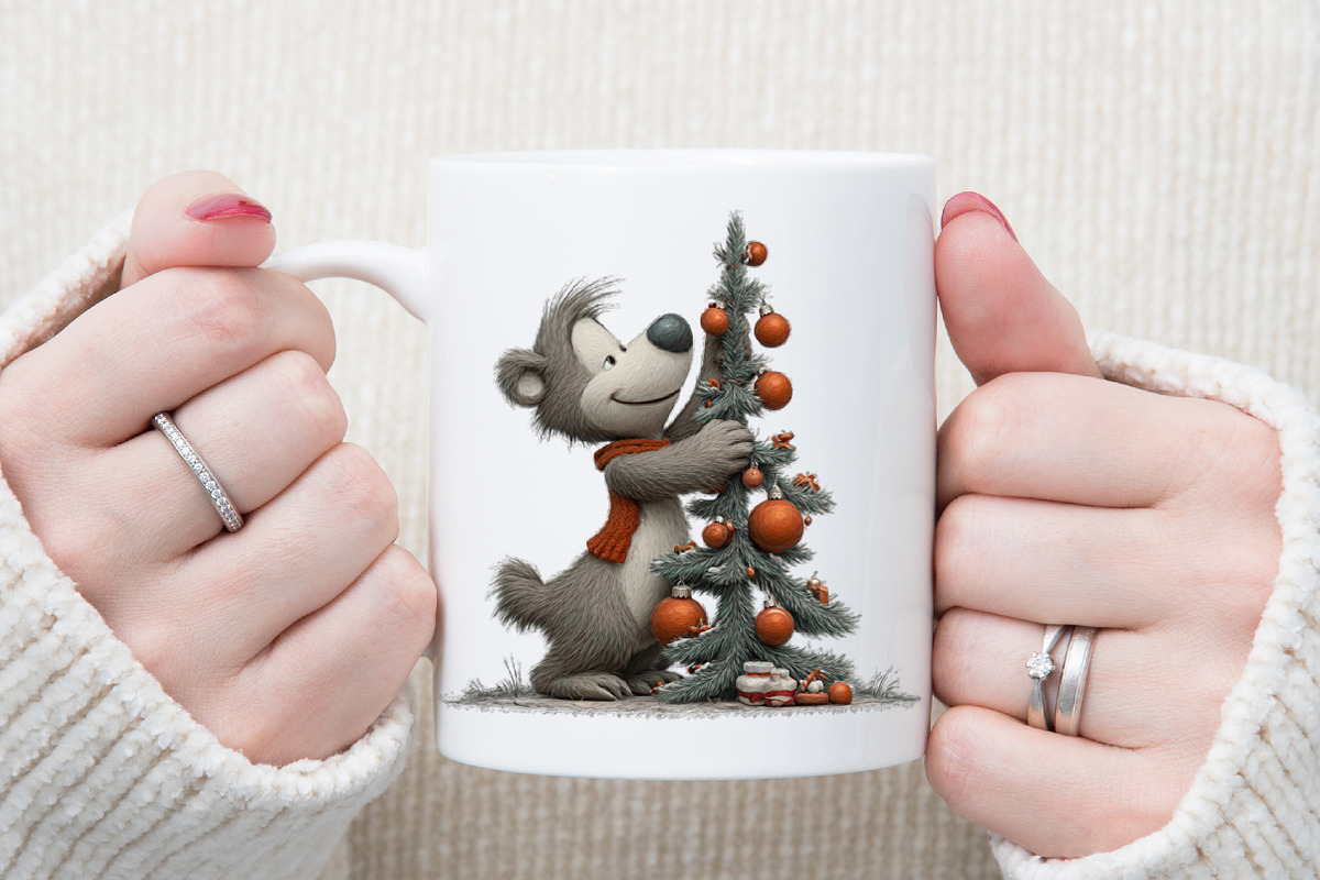 Christmas Bear Clipart, an Illustration by Sublimation Artist (Photo 5 of 6)