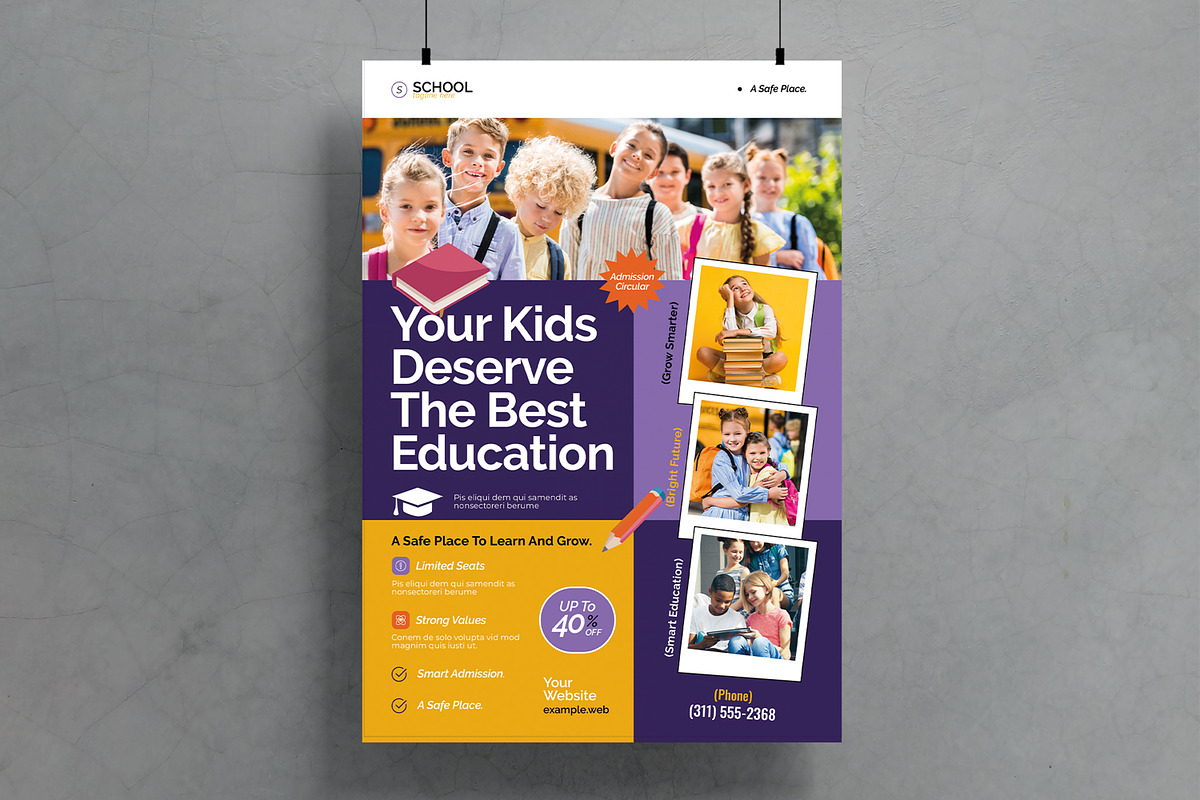 Best Education Flyer Template, a Flyer Template by MightyDesign (Photo 1 of 6)