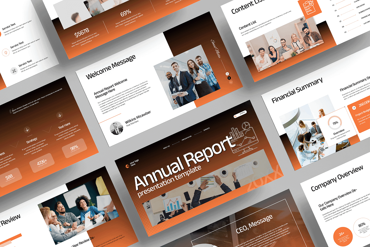Annual Report Presentation Template, a Presentation Template by MightyDesign (Photo 1 of 7)
