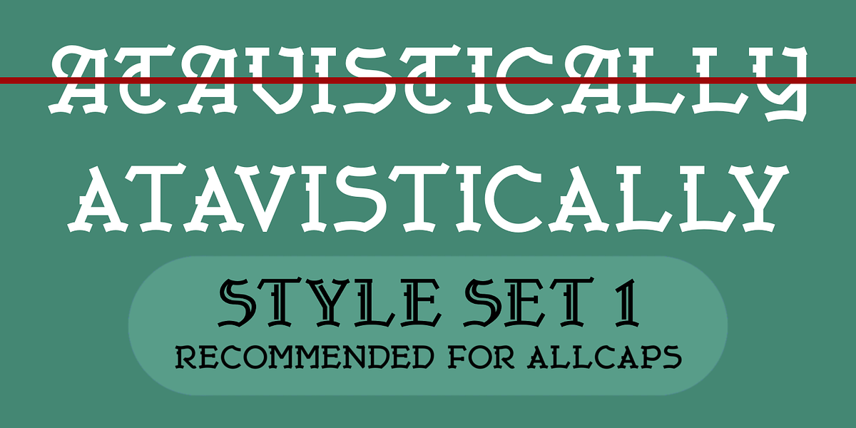 Anachrony, a Blackletter Font by Cerulean Stimuli (Photo 6 of 10)