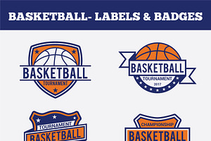 Basketball Badges & Stickers Vol2