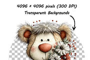 Whimsical Teddy Bear Birthday PNG, an Illustration by one-touch (Thumbnail 9 of 18)