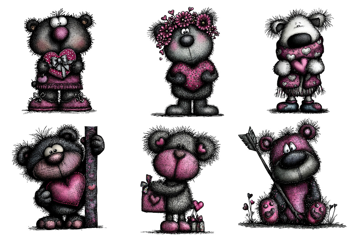 Valentine Whimsical Teddy Bear PNG, an Illustration by Dream Creation (Photo 5 of 8)