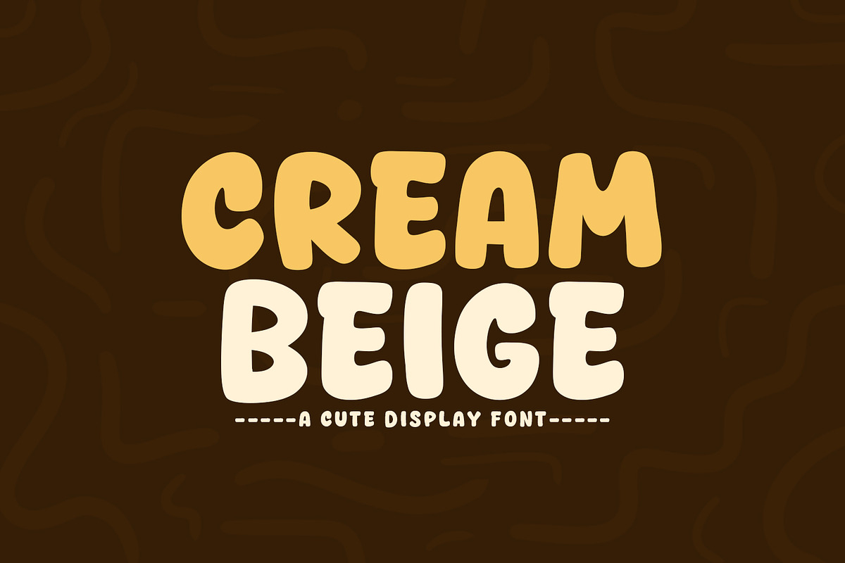 Cream Beige, a Sans Serif Font by khurasan (Photo 1 of 4)