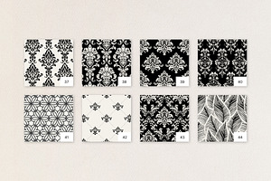 Seamless Damask Patterns.