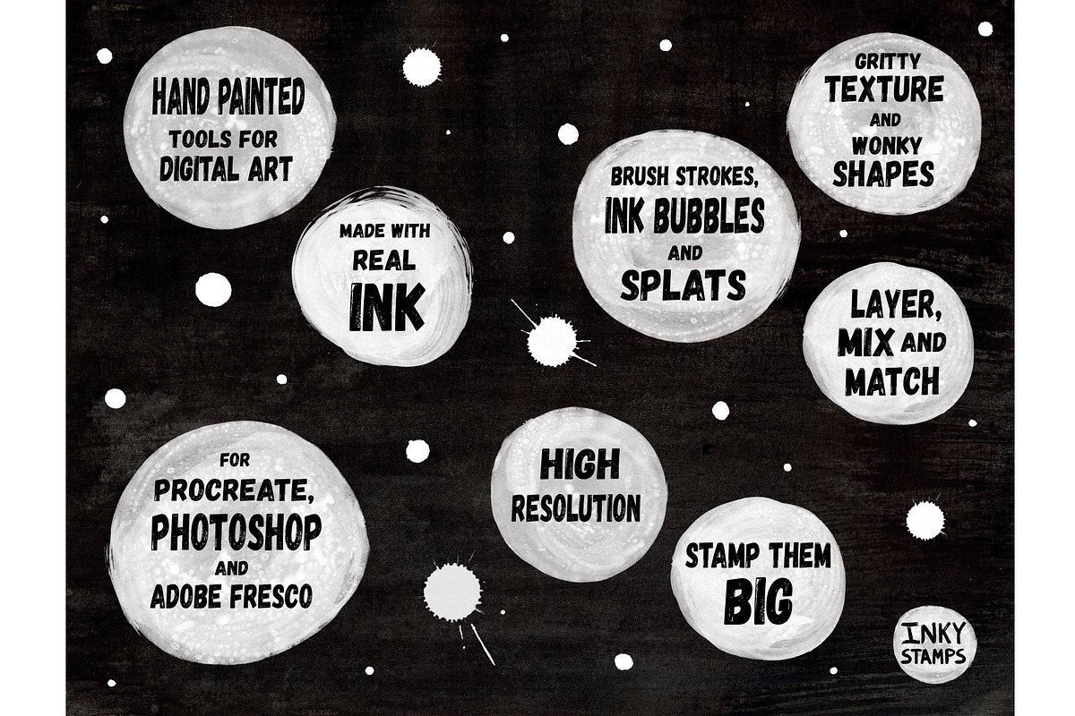 Creepy Xmas Stamp Brushes Procreate, a Brush Add-On by INKY STAMP BRUSHES (Photo 8 of 10)