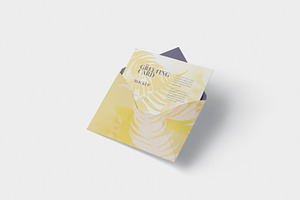 Greeting Card Mockup With Envelop