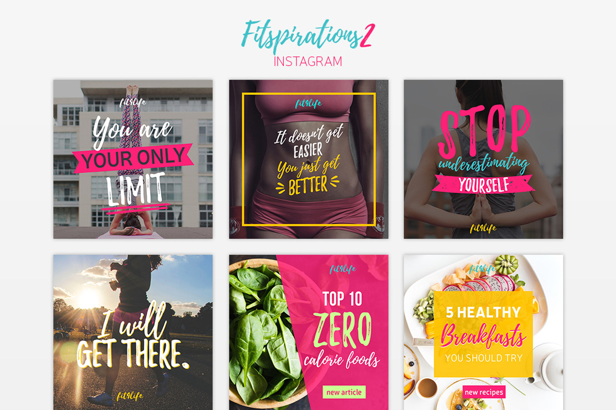 Fitspirations2- Social Media Pack, a Social Media Template by Numszky Creative (Photo 3 of 6)
