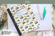 Construction Trucks Notebook Cover, an Object Illustration by Willow Paige Farms (Thumbnail 5 of 6)