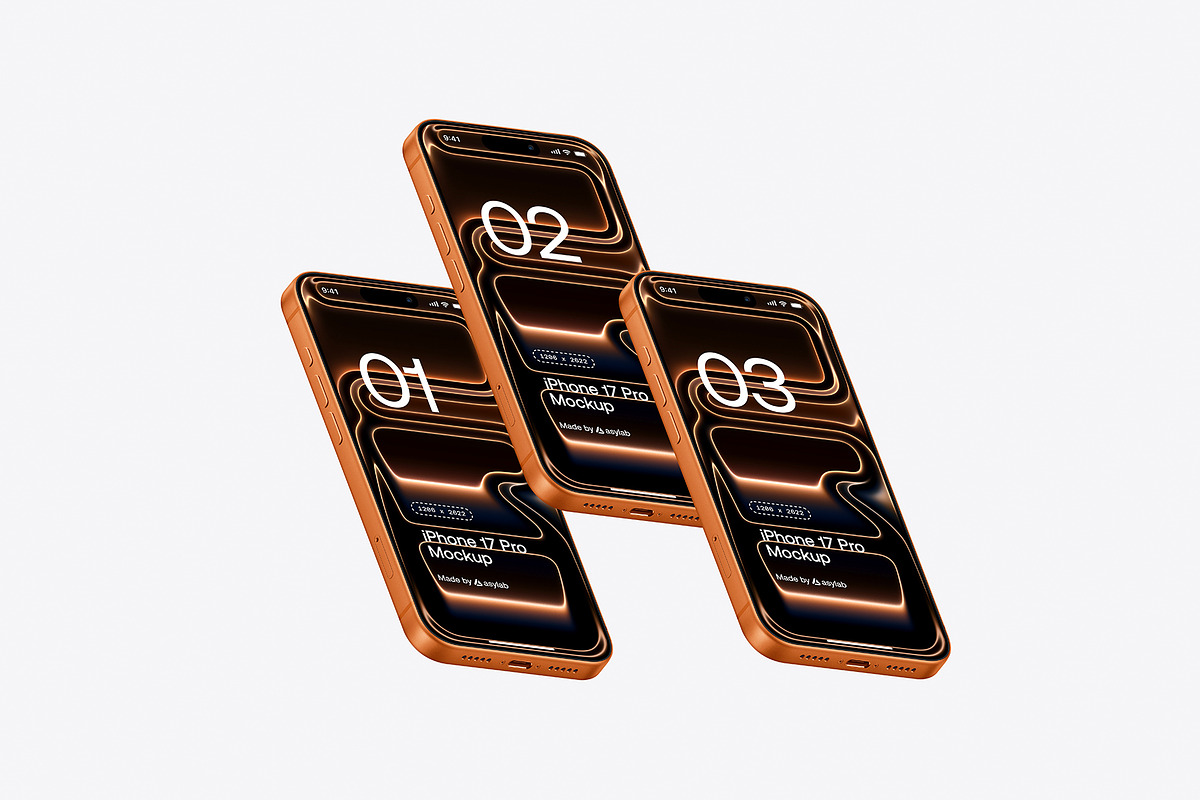 iPhone 17 Pro - 24 Mockups Scenes, an iPhone Mockup by Asylab (Photo 38 of 61)