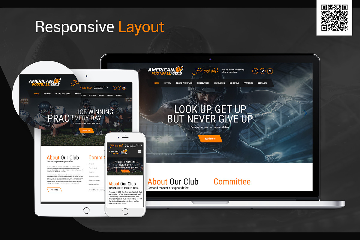 American Football HTML Template, a HTML Template by TonyTemplates (Photo 2 of 5)