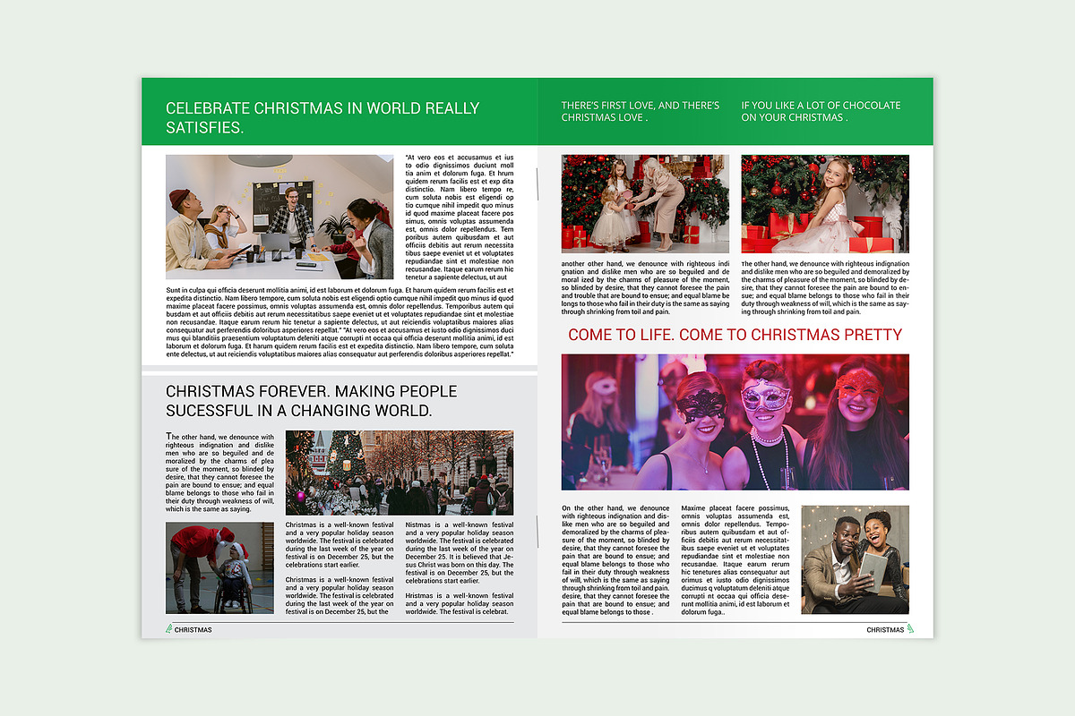 Christmas Newsletter, a Brochure Template by ROJI CREATOR (Photo 3 of 5)