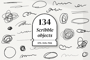 134 Scribbles & Circles & Underlines