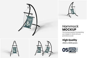Photorealistic Hammock Mockup