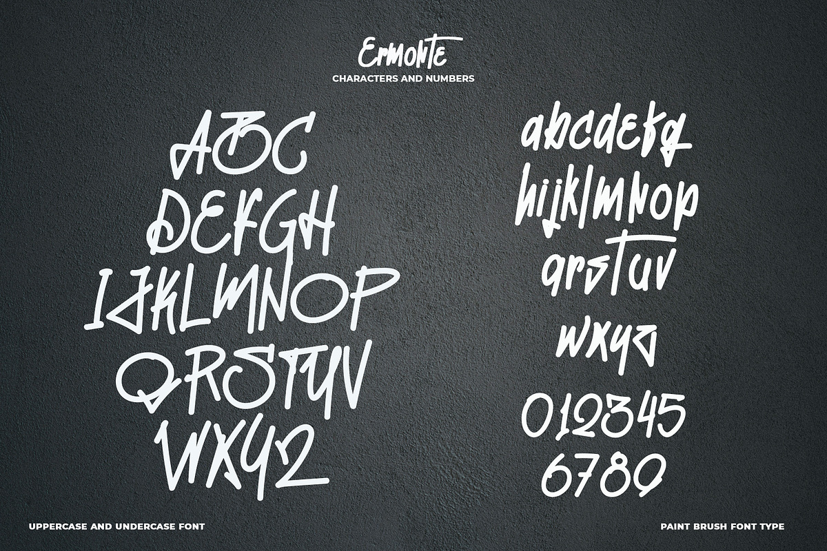 Ermonte - Paintbrush Font, a Script Font by Artnivora.Std (Photo 3 of 4)