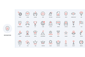 Recognition winner victory icons, an Object Illustration by Lemberg Vector