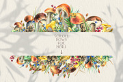 Mushrooms edible forest watercolor, an Object Graphic by NATASHA CHU (Thumbnail 7 of 11)