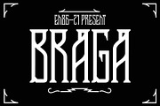Braga + Extras, a Font by EN86-21 (Thumbnail 1 of 5)