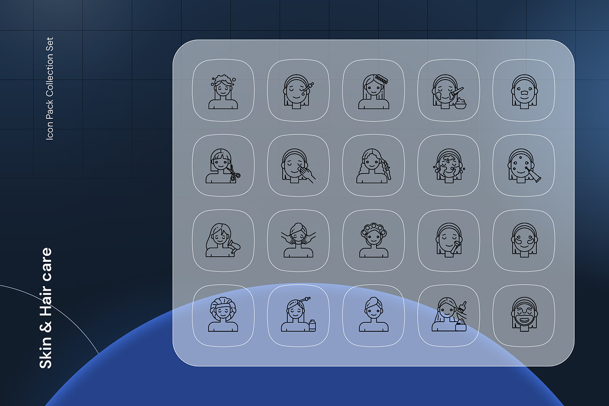 Skin & Hair care Icon, an Outline Icon by Nathaya Studio (Photo 2 of 2)