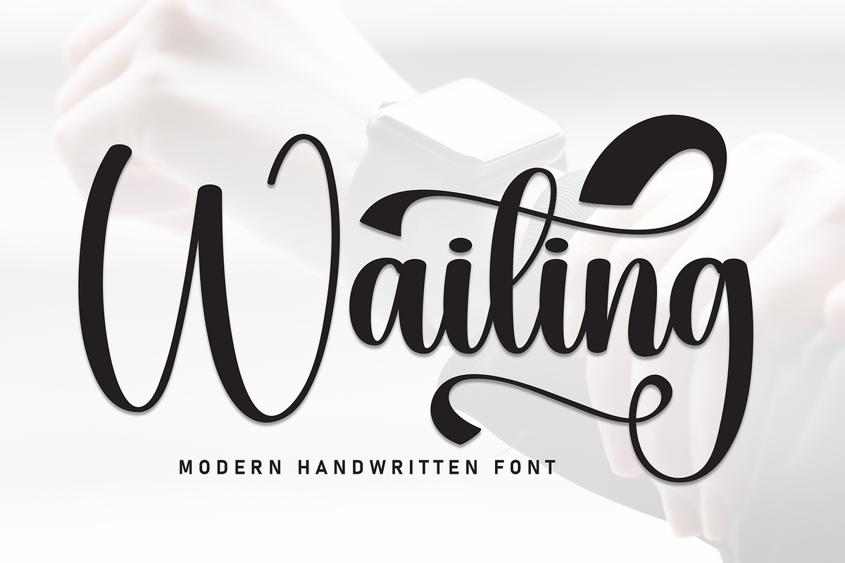 Waiting | Script Font, a Handwritten Font by Scratchones (Photo 1 of 9)