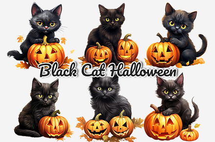 Cute Black Cat Halloween