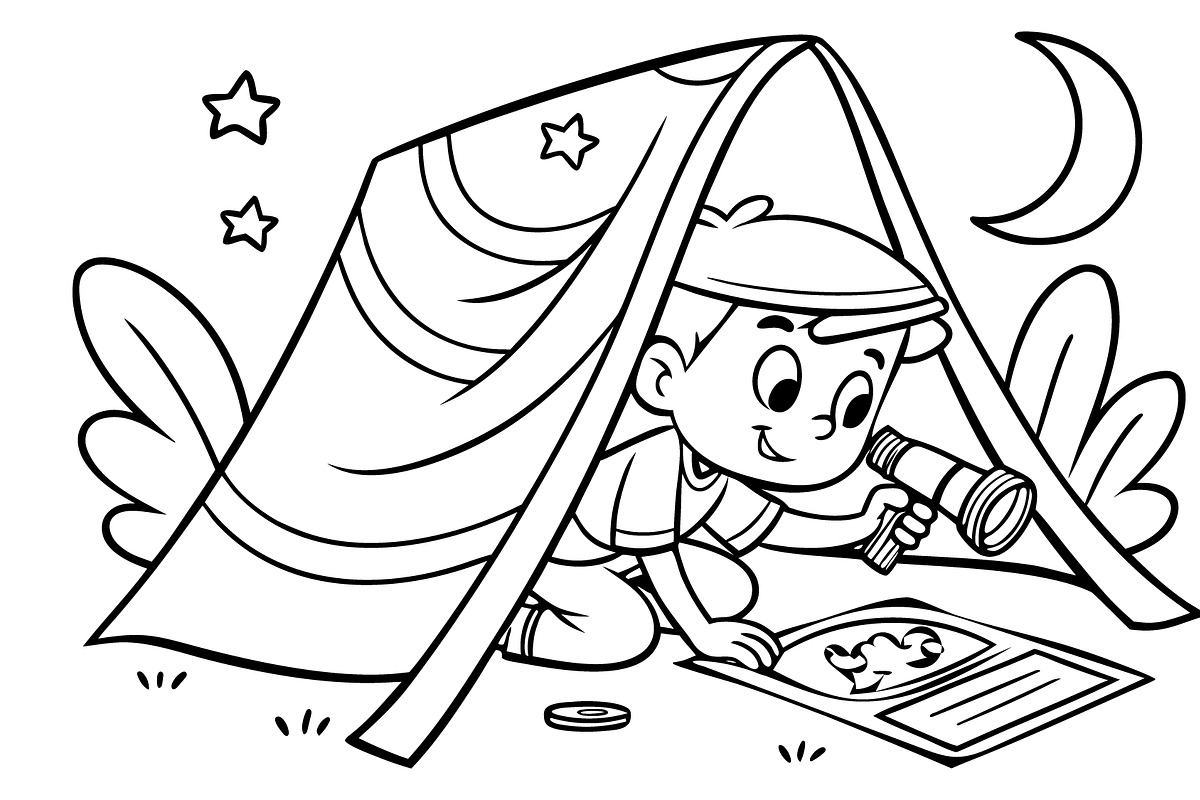 Open Book Coloring Page, a Wallpaper Graphic by hkmonir (Photo 3 of 3)