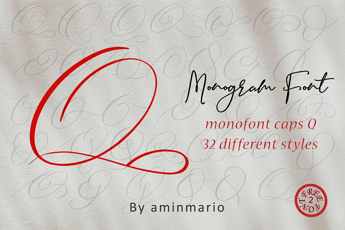 MONOGRAM Q | Monofont caps Q preview 7