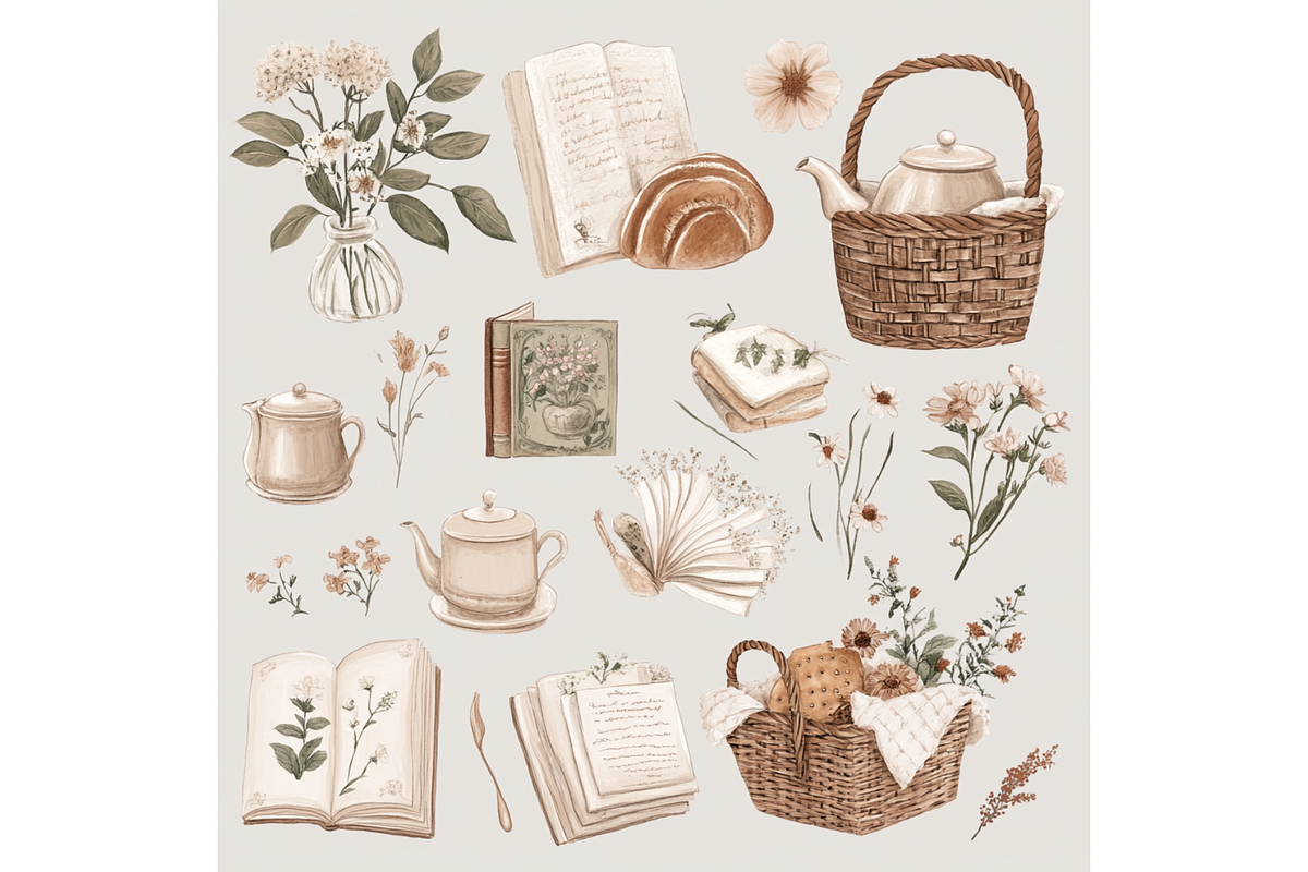 Prompt Neutral Spring Clipart, a Seasonal Illustration by Creative design (Photo 2 of 7)