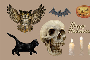 Happy Halloween Icons Illustration