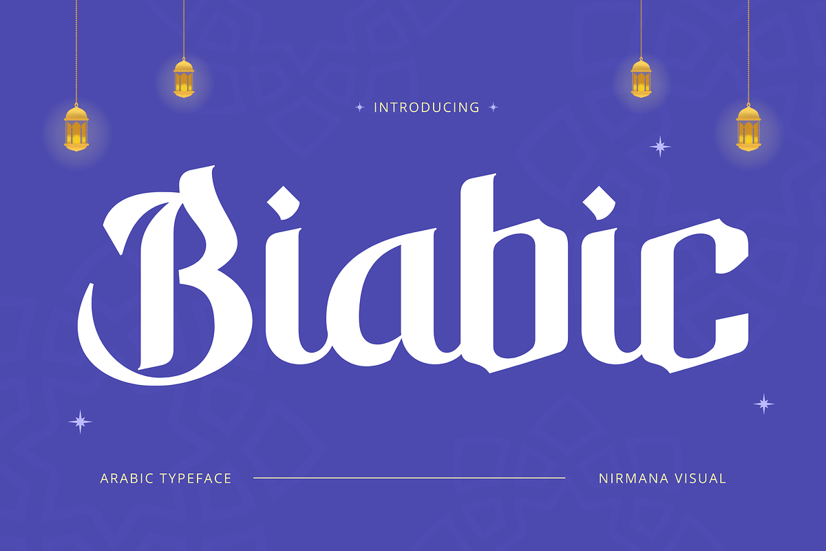 Biabic Arabic - Branding Logo Font, a Script Font by Nirmana Visual (Photo 1 of 9)