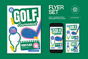 White Golf Tournament Flyer Set, a Flyer Template by graphicook (Thumbnail 1 of 3)