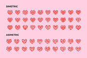 70 Geometric Hearts Logo, an Outline Icon by Abstracto-Create (Thumbnail 6 of 8)