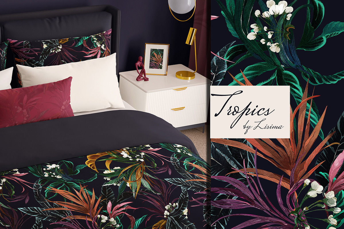 Tropics - seamless tropical pattern, a Pattern Graphic by Lisima (Photo 7 of 10)