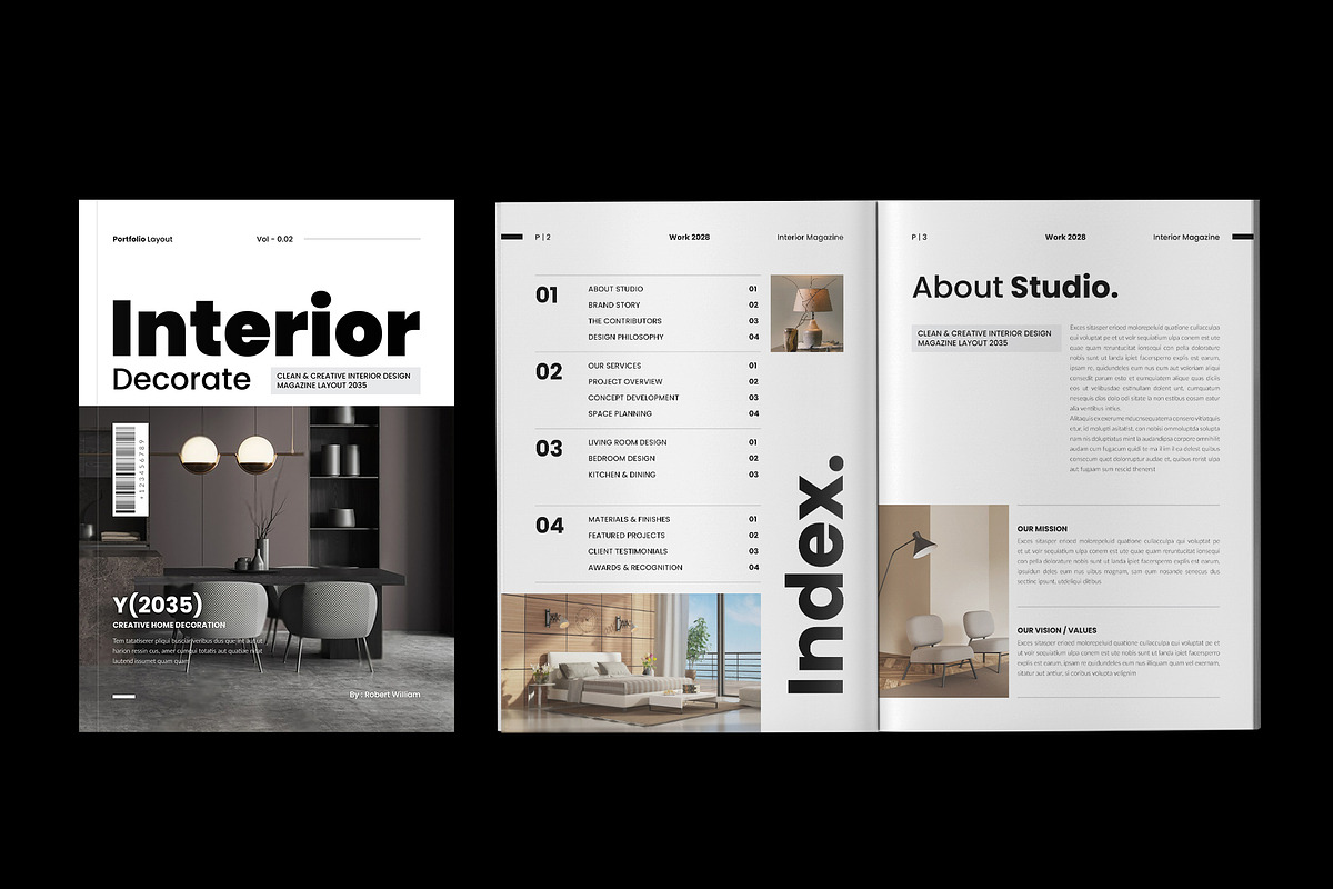Interior Design Magazine Template, a Magazine Template by Spark_Creative (Photo 4 of 12)