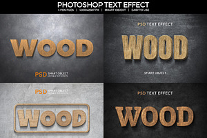 WOOD Text Effect Style