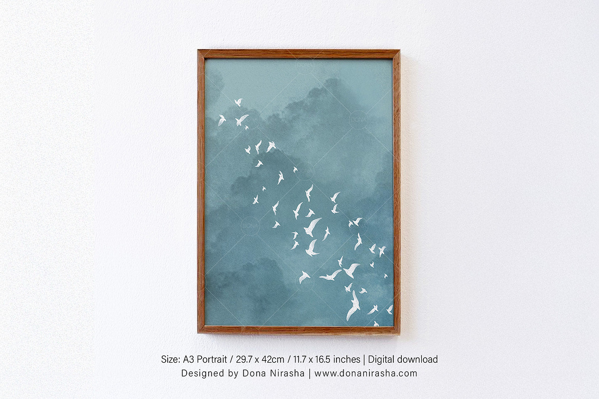 Wings of Serenity Printable Wall Art, a Decorative Illustration by BloomToLife By Dona (Photo 2 of 6)