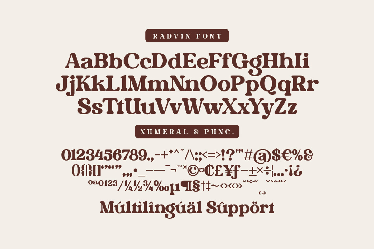 Radvin – Bold Retro Display Font, a Serif Font by Typebae (Photo 12 of 13)